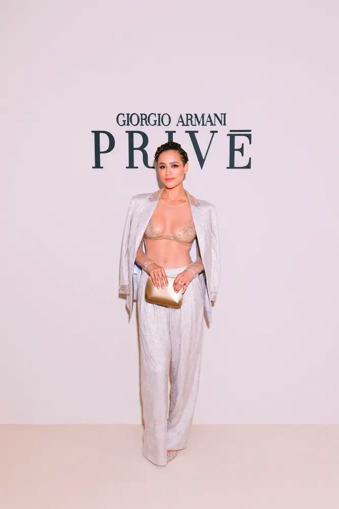 Nathalie Emmanuel au défilé Armani Privé haute couture automne-hiver 2023-2024