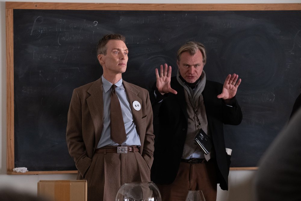 Cillian Murphy et Christopher Nolan sur le tournage d'“Oppenheimer” © Universal Pictures. All Rights Reserved