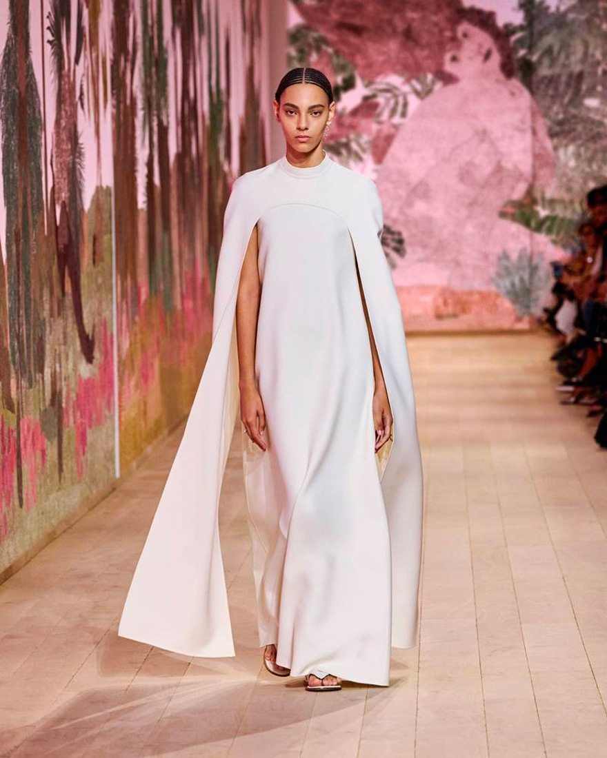Robe blanche Dior haute couture automne-hiver 2023-2024