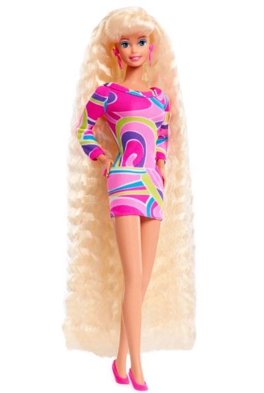 The Barbie Totally Hair (1992), which inspired one of Margot Robbie's looks during the film's promo.