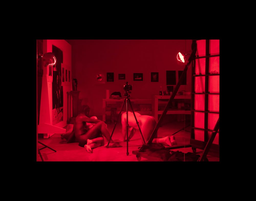 Paul Mpagi Sepuya, “Dark Room Studio Mirror (0X5A4060)” (2022).