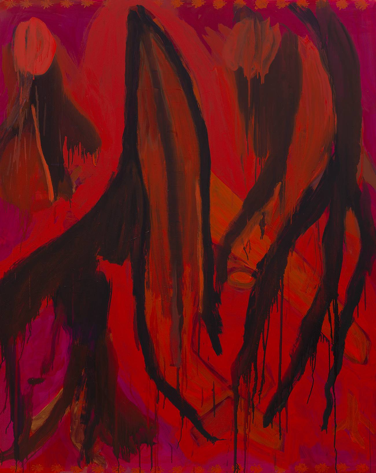 Expo : le peintre Josh Smith voit la vie en rouge à la galerie David Zwirner 