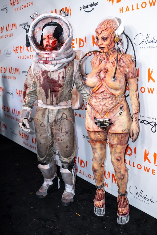 Le costume d'extraterrestre d'Heidi Klum à Halloween 2019. © Getty Images
