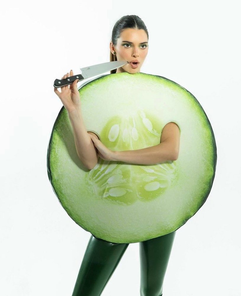 Le costume de concombre de Kendall Jenner à Halloween 2022. 