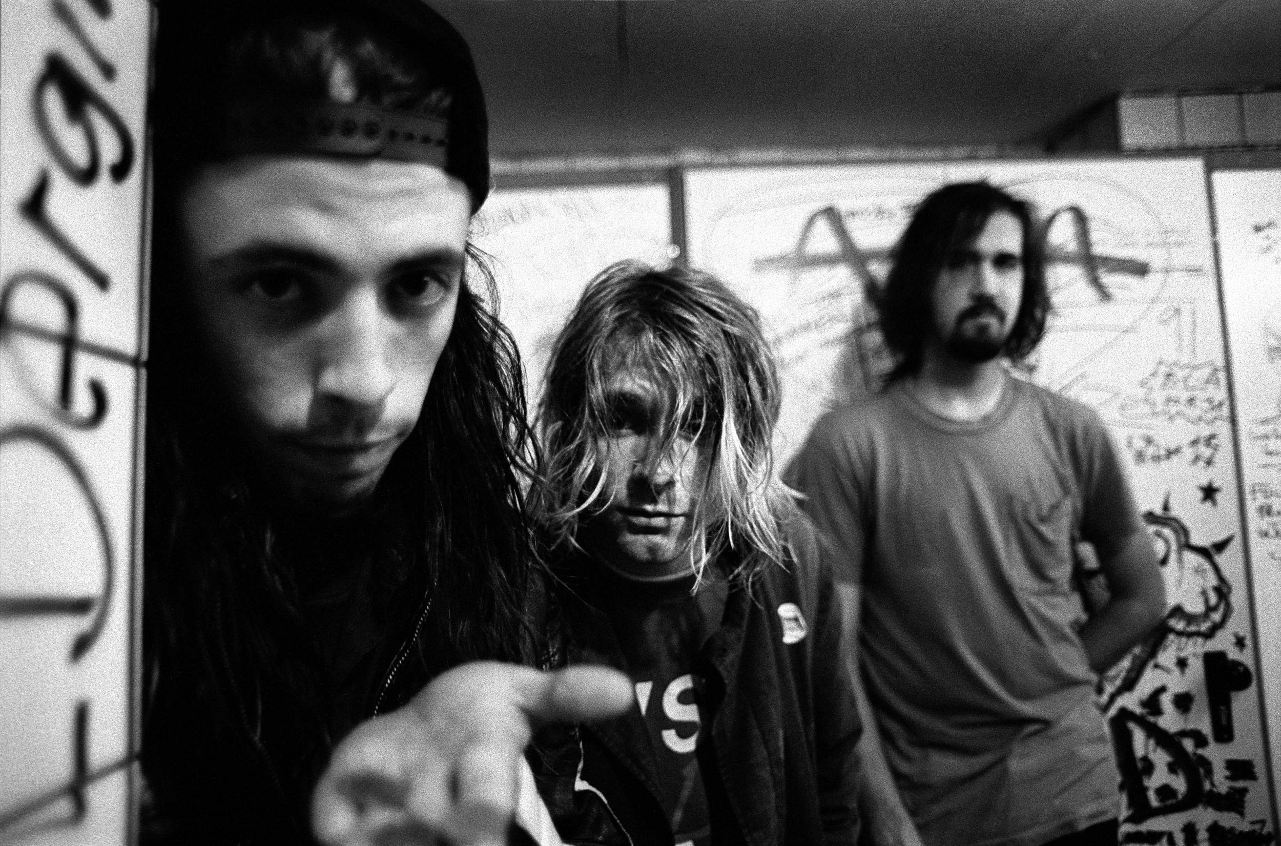 Nirvana à Francfort-sur-le-Main, le 12 novembre 1991. Photo par Paul Bergen/Redferns via Getty Images.
