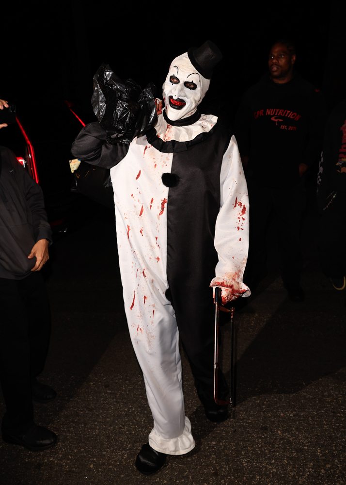 Le costume de clown de Tyga à Halloween 2023 © Getty Images.