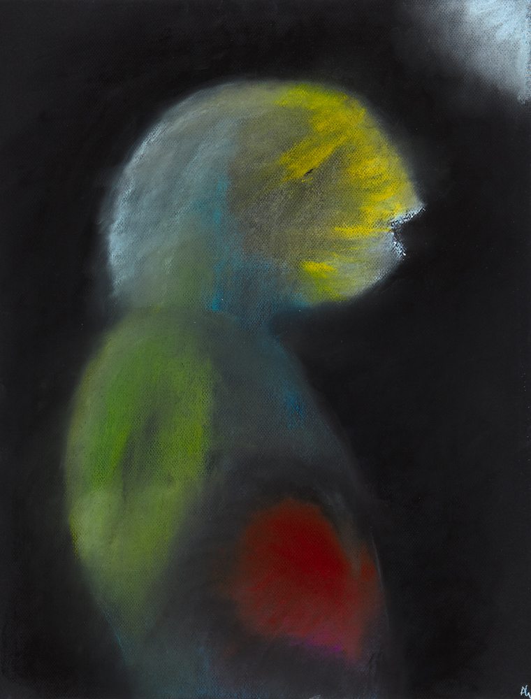 Pastel sans titre d'Anouk Grinberg, exposé à la galerie GNG.