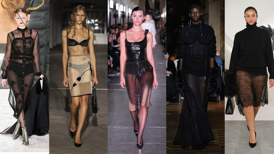 Transparent skirts are already a key trend for 2024