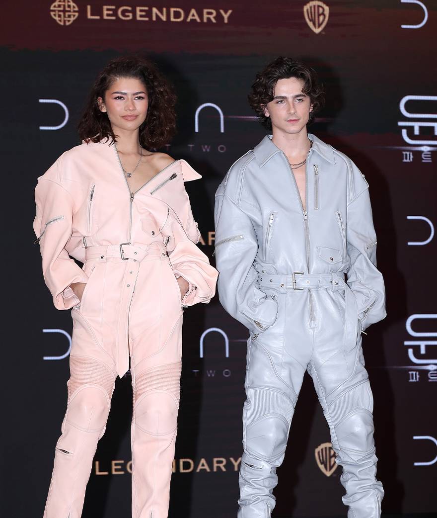 Les meilleurs looks de Zendaya et Timothée Chalamet pour la promo de Dune 2
