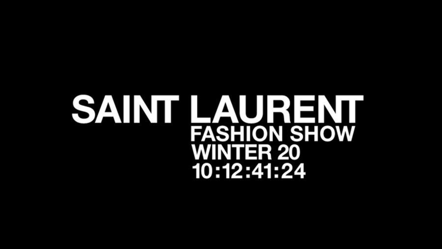 En direct : le défile Saint Laurent automne-hiver 2020-2021