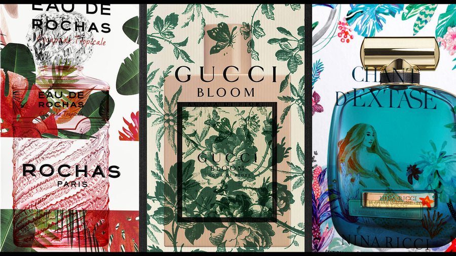 Inspiration papier peint floral pour  Gucci, Rochas et Nina Ricci 