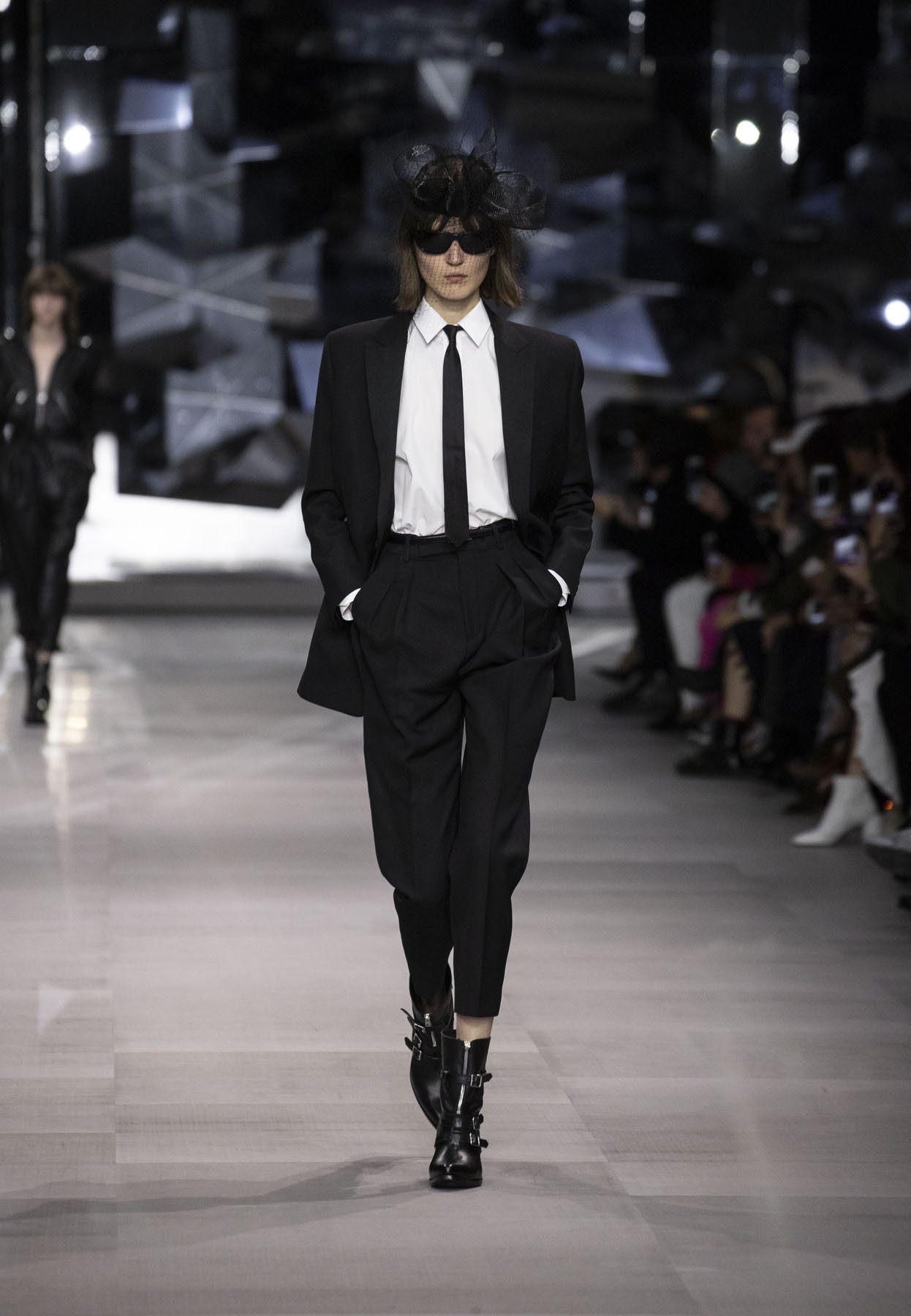 The first Hedi Slimane fashion show for Celine.