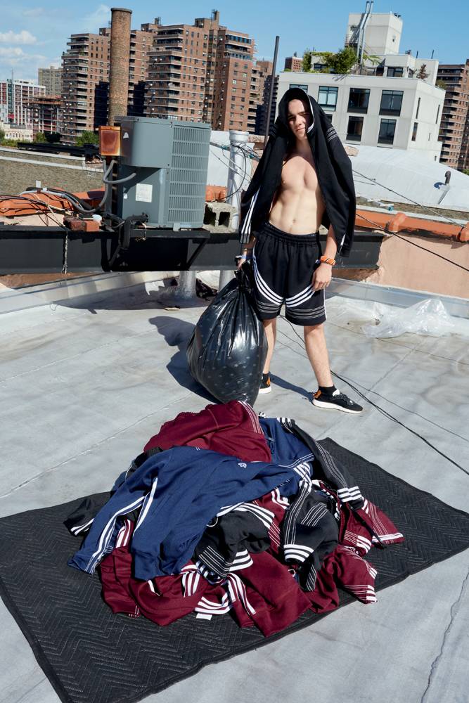 Rocco Ritchie en Adidas Originals par Alexander Wang, photographié par Juergen Teller.