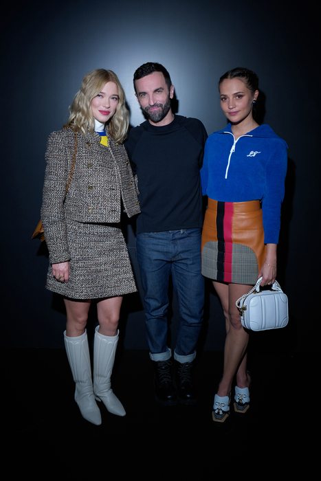 Alicia Vikander, Lea Seydoux et Florence Pugh au défilé Louis Vuitton automne-hiver 2020-2021