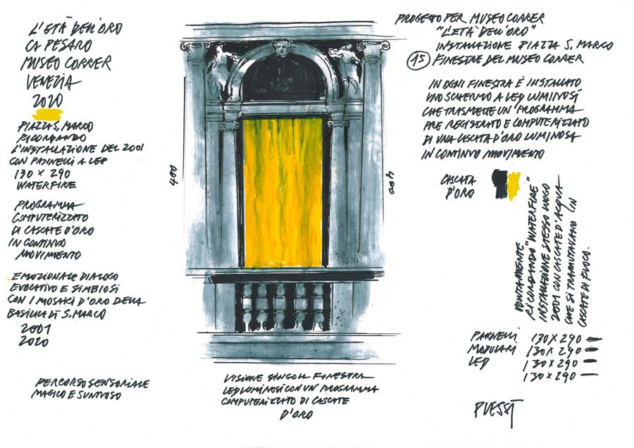 Fabrizio Plessi et Dior couvrent d’or la place Saint-Marc à Venise