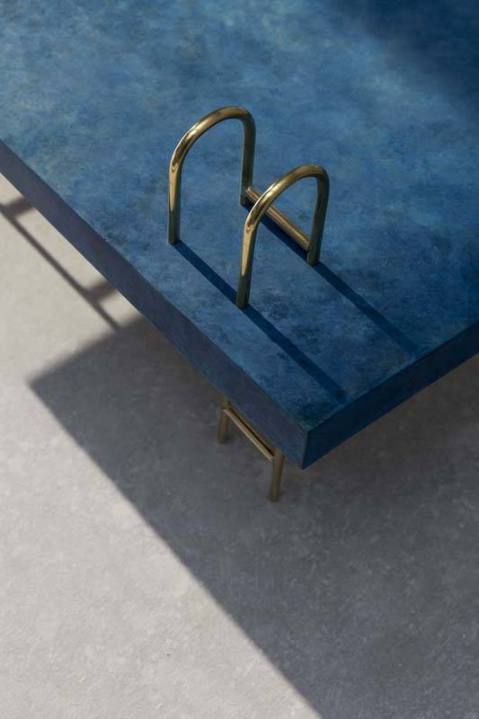 Le designer Franck Genser imagine une table-piscine inspirée de David Hockney