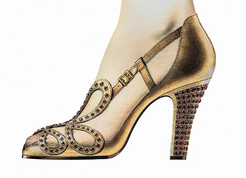 Qui a dessiné les souliers de la reine Elisabeth II pour son couronnement?