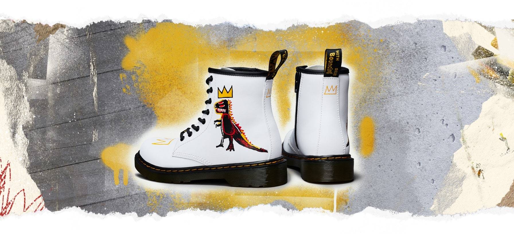 Dr. Martens invite les œuvres de Basquiat sur une nouvelle collection de chaussures