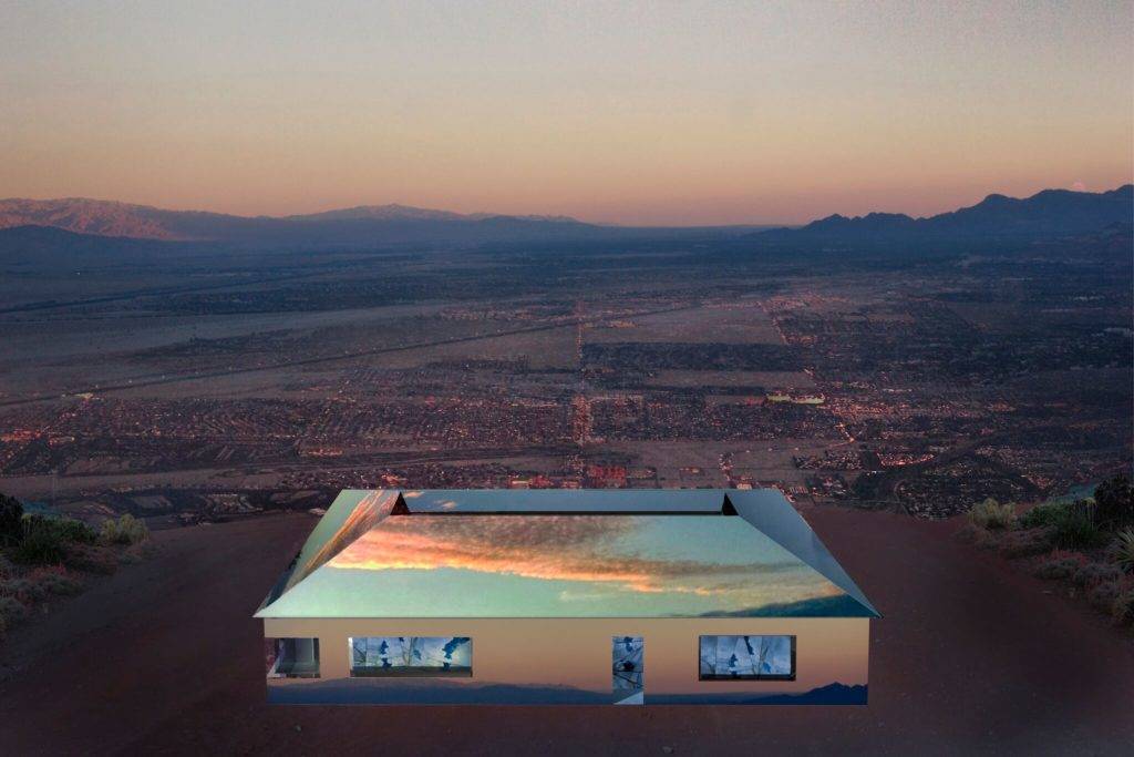Doug Aitken installe sa maison “Mirage” au sommet d’une montagne