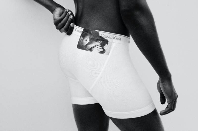 Une œuvre d'Andy Warhol sur des sous-vêtements Calvin Klein