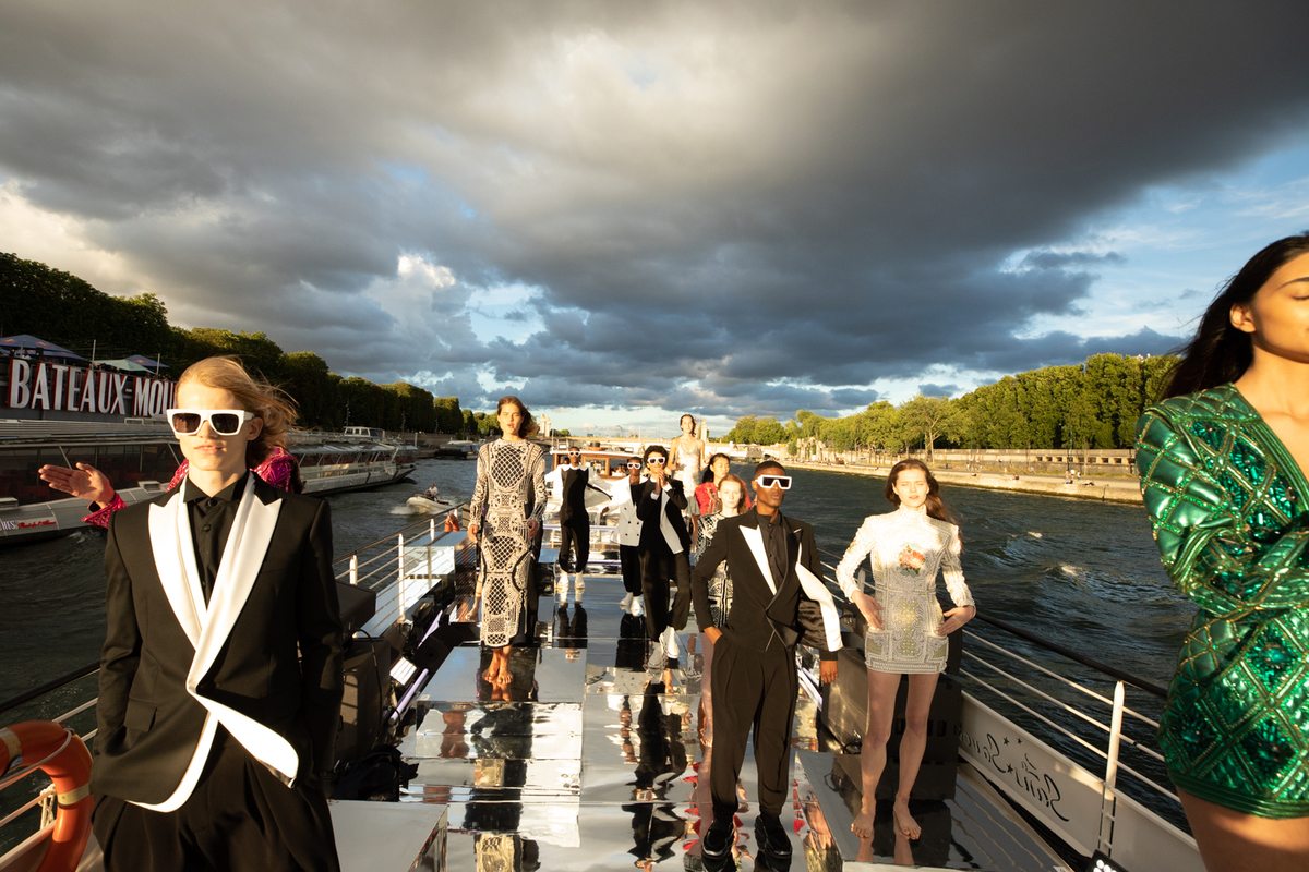 Balmain sur Seine show: TikTok and vintage couture