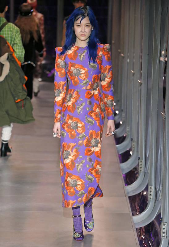 Alessandro Michele offre à Gucci un flamboyant défilé automne-hiver 2017-2018