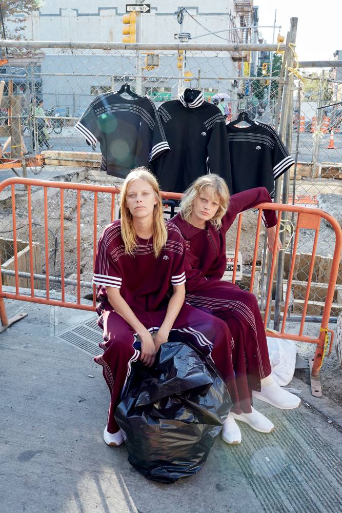 Lexi Boling and Hanne Gaby Odiele wearing Adidas Originals by Alexander Wang, photographed by Juergen Teller.