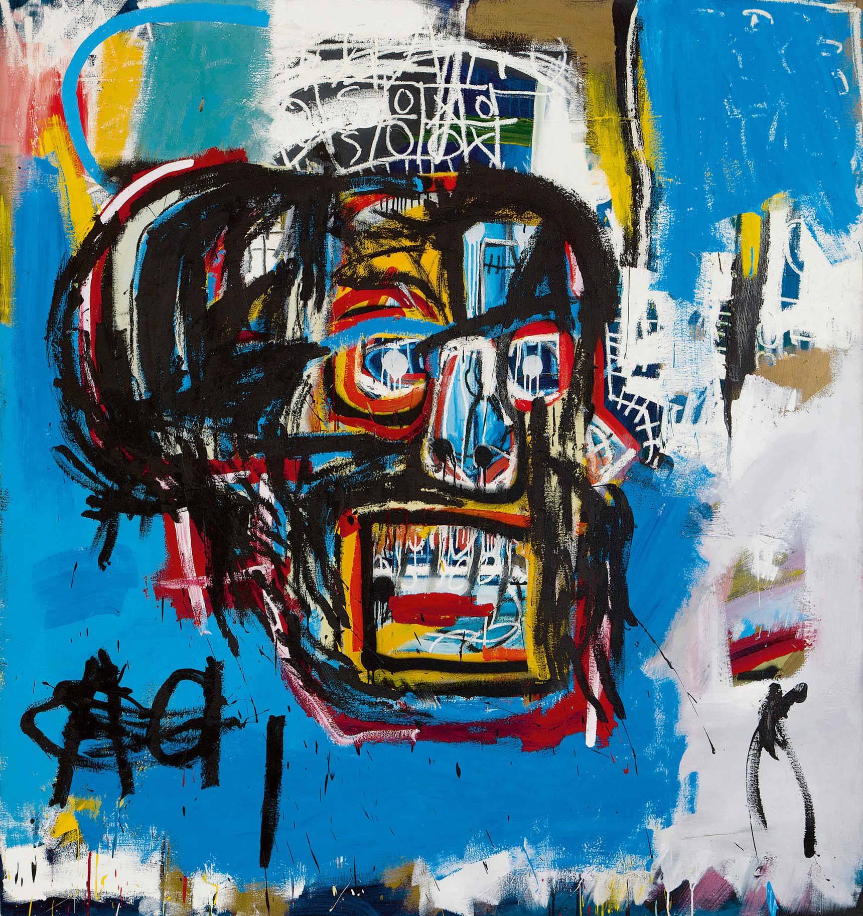 Untitled (1982), made by Jean-Michel Basquiat. Canvas sold by auction for 110.5 millions of dollars. 