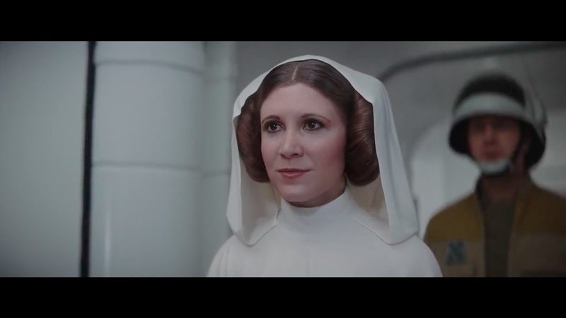 Extrait de l'Episode IX de Star Wars avec la version virtuelle de Carrie Fisher. 