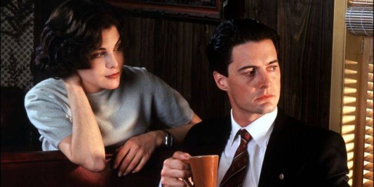 Audrey Horne and Agent Cooper in “Twin Peaks” season 1.