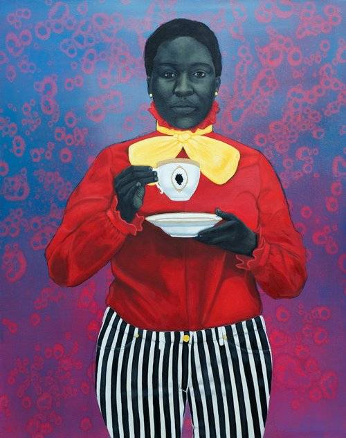 “Grand Dame Queenie” (2013) by Amy Sherald, oil on canvas, 137 x 109 cm. Collection: Smithsonian African American Museum.