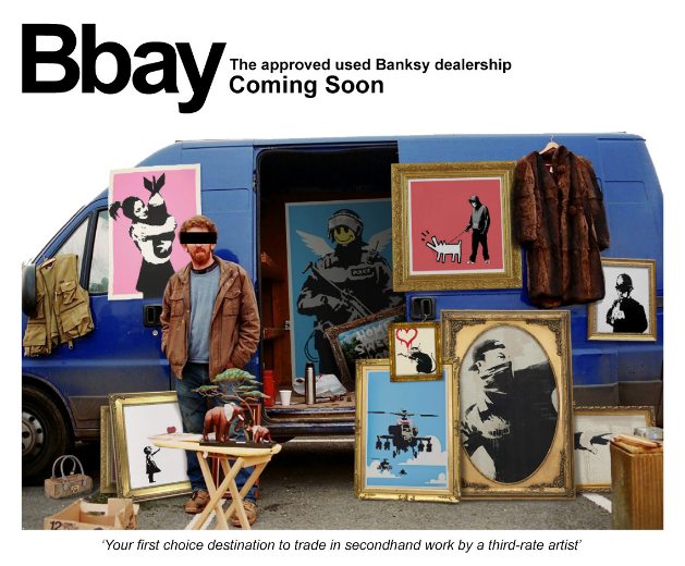 Banksy Gross Domestic annonce l'ouverture prochaine du site Bbay, dédié au marché d'occasion des œuvres de Banksy…