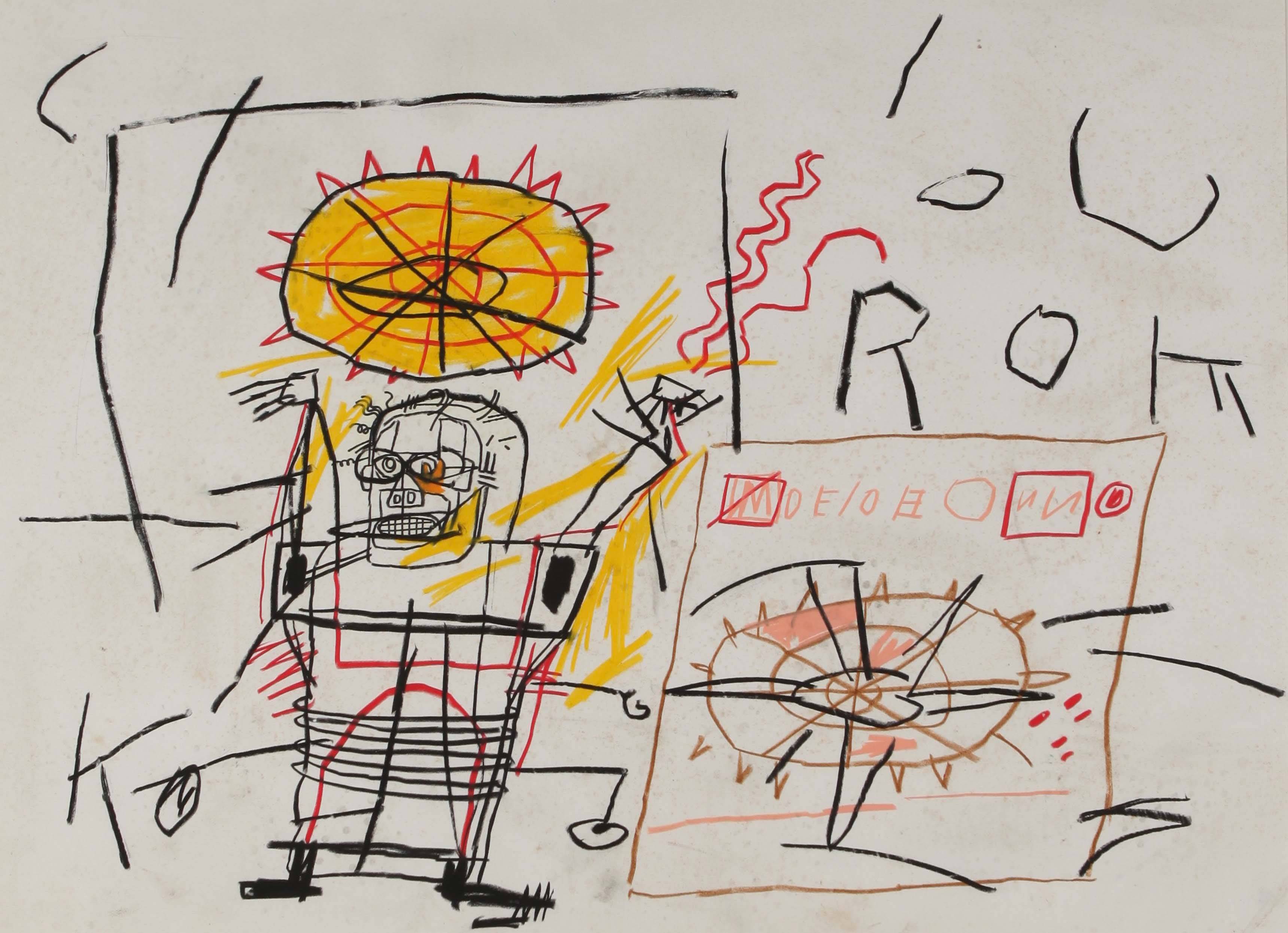 Jean-Michel Basquiat, Untitled, 1982. Crayon et pastel gras sur papier.
