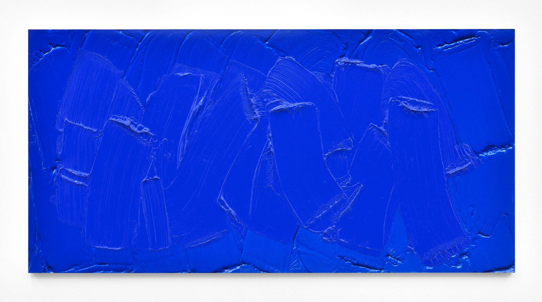 Bertrand Lavier ‘Cobalt Blue’, 2016. Acrylic on Cibachrome. 59,5 x 120 cm - 23 3/8 x 47 1/4 inches © Bertrand Lavier. Courtesy of the Artist and Almine Rech Gallery. Photo:Rebecca Fanuele