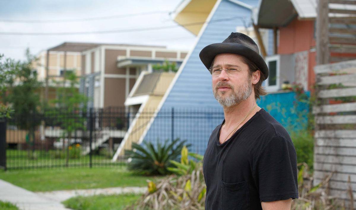 Brad Pitt dans le quartier en reconstruction de Lower Ninth Ward, à la Nouvelle-Orléans © Make It Right