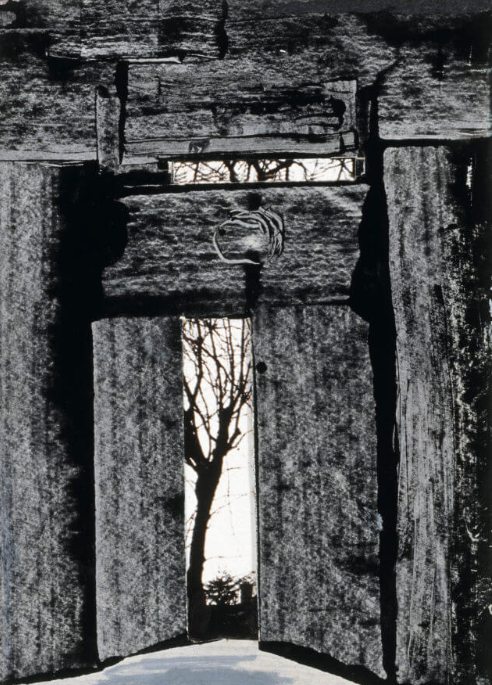 Sans titre, 1989. Huile sur papier et photographie, 21.5 × 15 cm. Collection Mitra Farahani, Paris