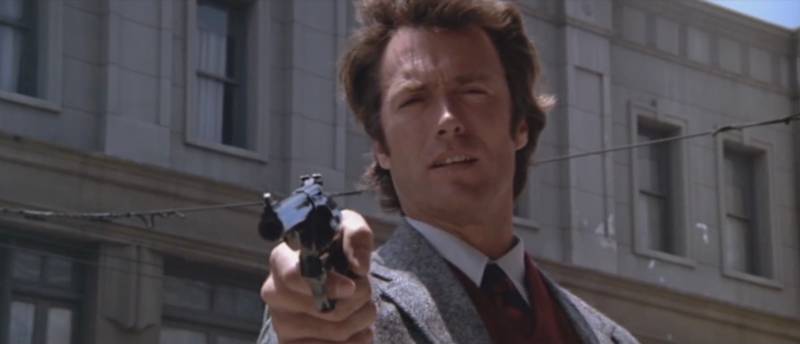 Clint Eastwood in "Dirty Harry" by Don Siegel (1971)