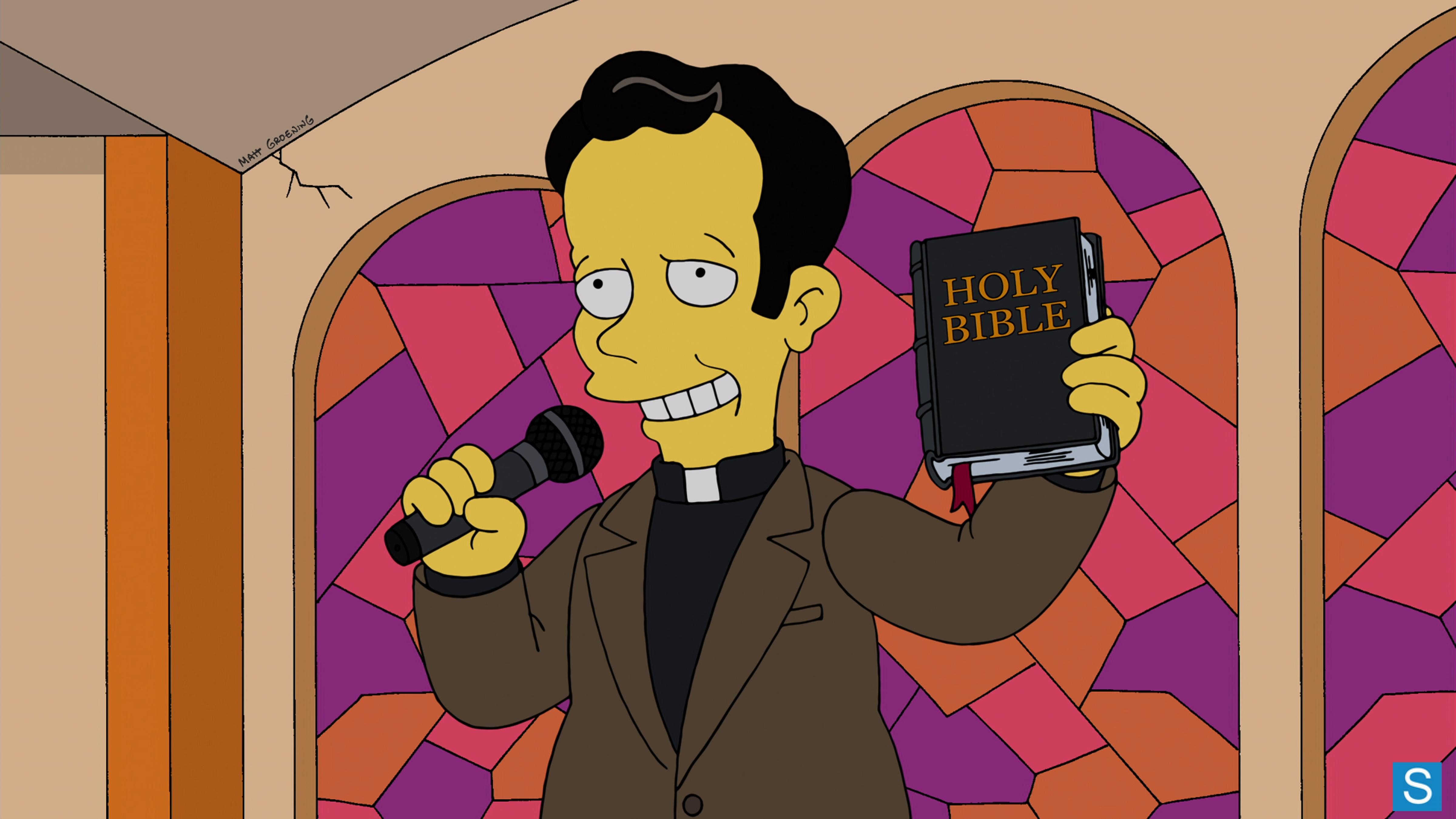 Edward Norton dans l'épisode “Pulpit Friction” (2013) des Simpson