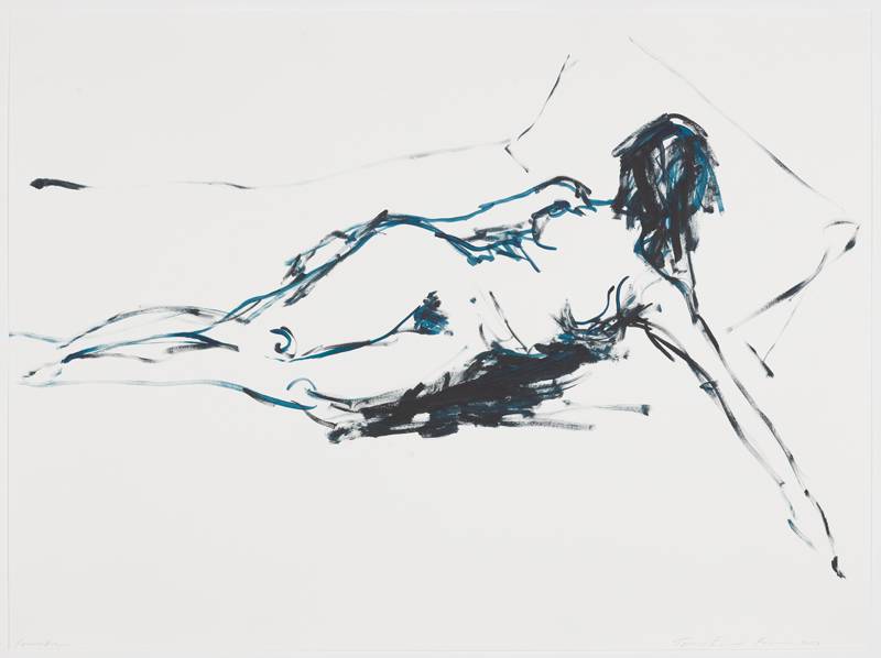 “Thinking of You” (2012) de Tracey Emin. Gouache sur papier. Courtesy of the artist and Xavier Hufkens, Brussels