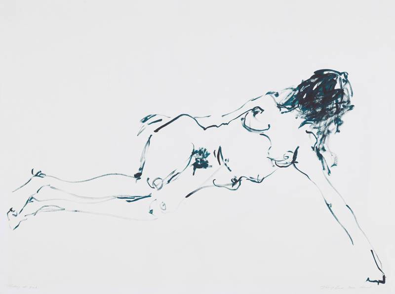 “Thinking of You” (2012) de Tracey Emin. Gouache sur papier, 101,5 x 137 cm. Courtesy of the artist and Xavier Hufkens, Brussels