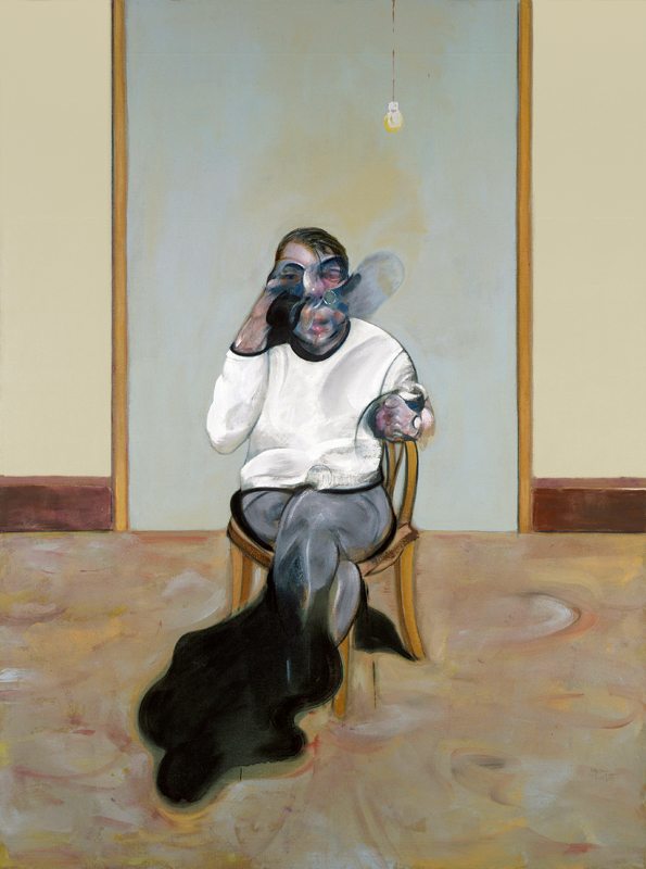Francis Bacon, “Three Portraits – Self-Portrait” [panneau du milieu] (1973) © The Estate of Francis Bacon /All rights reserved / Adagp, Paris and DACS, London 2019 © The Estate of Francis Bacon. All rights reserved. DACS/Artimage 2019. Photo: Prudence Cuming Associates Ltd