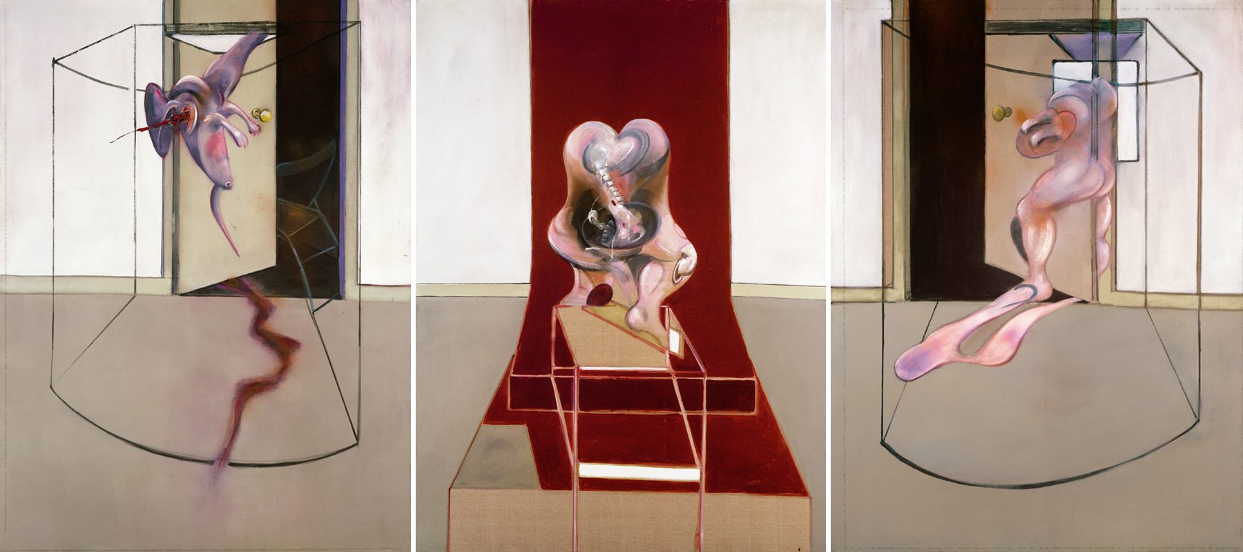 Francis Bacon, “Triptych Inspired by the Oresteia of Aeschylus” (1981) © The Estate of Francis Bacon /All rights reserved / Adagp, Paris and DACS, London 2019 © The Estate of Francis Bacon. All rights reserved. DACS/Artimage 2019. Photo: Prudence Cuming Associates Ltd