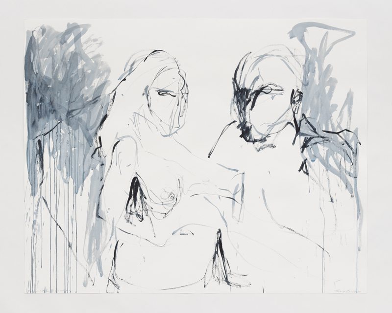 Tracey Emin, “I created time For you and me” (2018). Acrylique sur papier, 121,6 x 151,5 cm © Tracey Emin. Droits réservés, Courtesy White Cube, Adagp, Paris, 2019