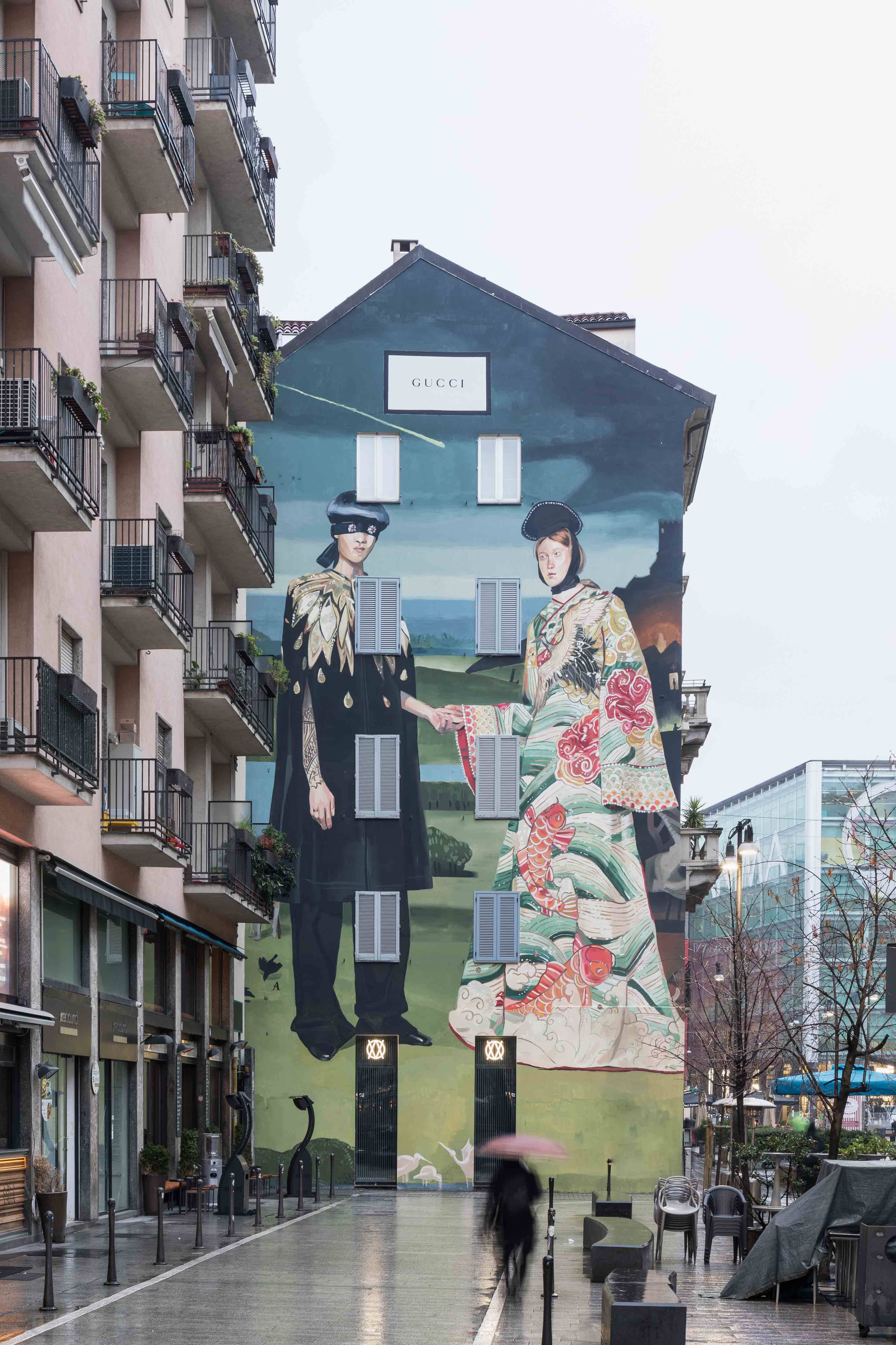 Art wall, Gucci, Milan. 
