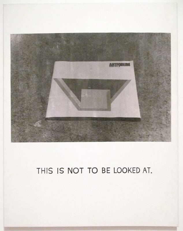 This Is Not to Be Looked at (1966-1968), acrylique et photoémulsion sur toile, 150 x 115 cm.