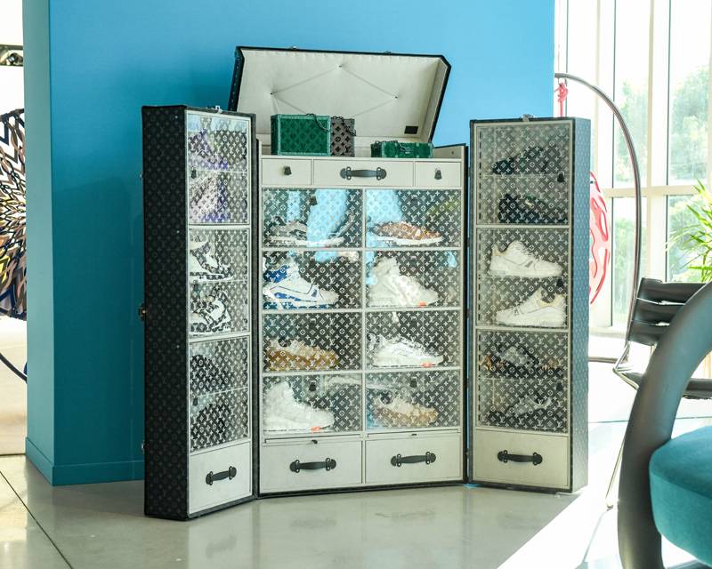 La Malle Sneakers. Vue de L'Atelier Louis Vuitton à Miami © BFA