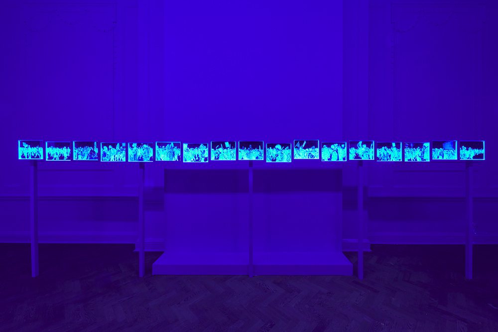 Vue de l'exposition “Marc Brandenburg, Snowflakes” à la Galerie Thaddaeus Ropac, Londres (2020). Photo : Ben Westoby