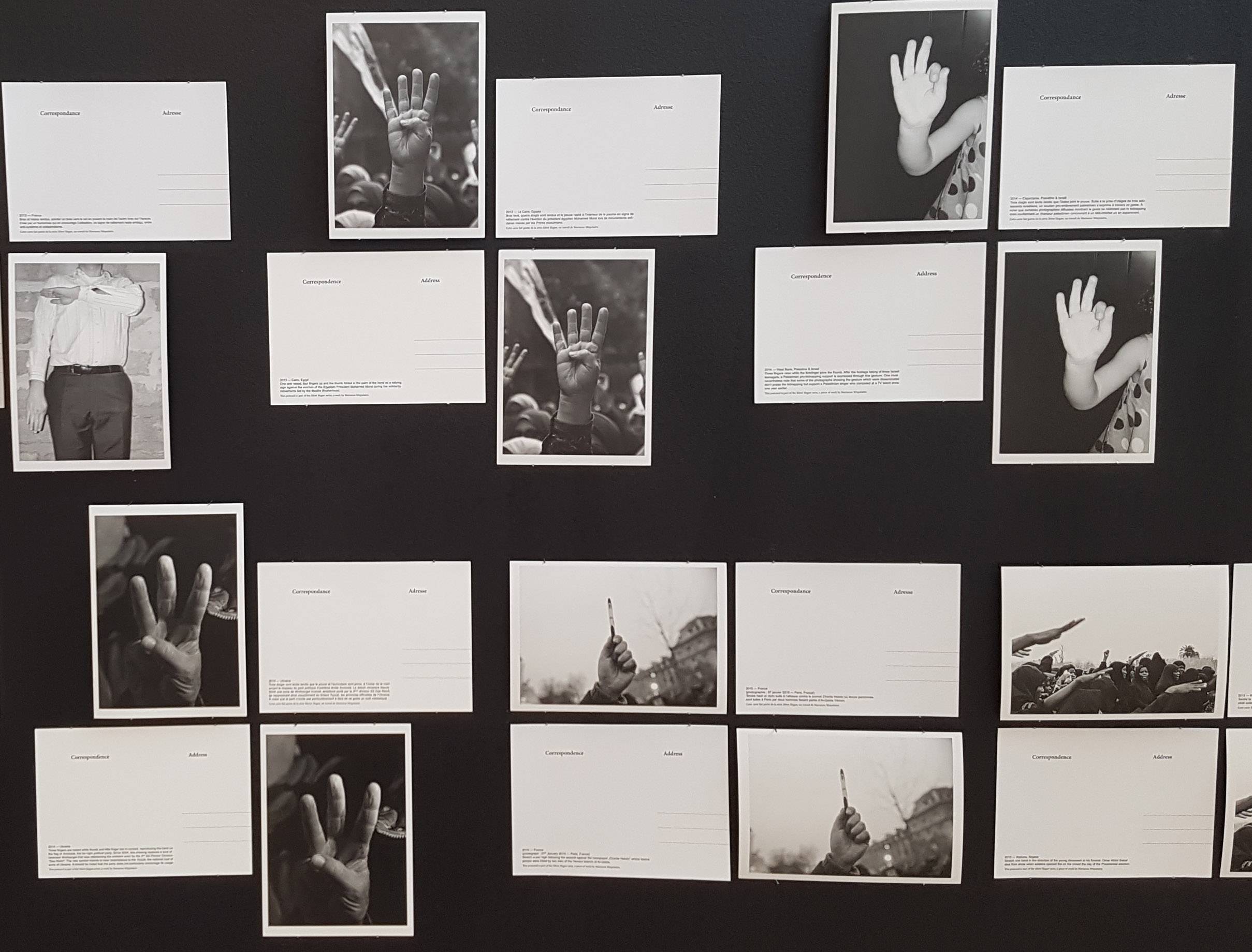 Marianne Mispelaëre, Silent Slogan (2015 - en cours), série de 32 cartes postales, capture d'écran, texte, impression offset.