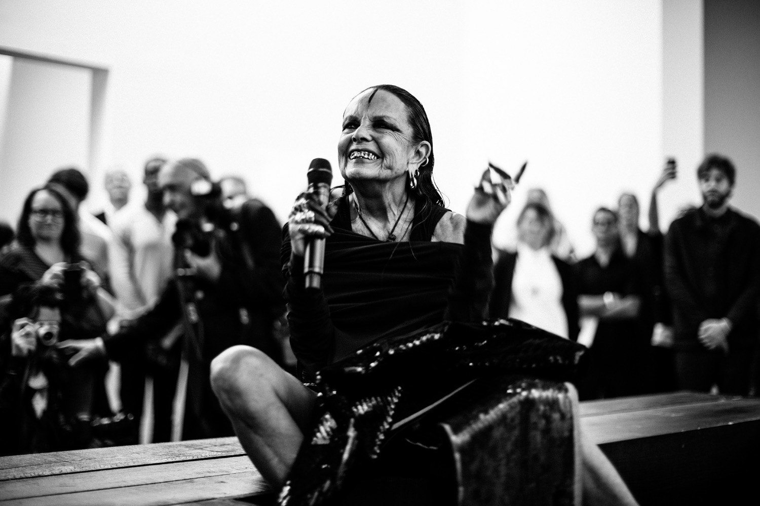 Michèle Lamy, lors de la performance de Rick Owens au Centre Pompidou © OwensCorp