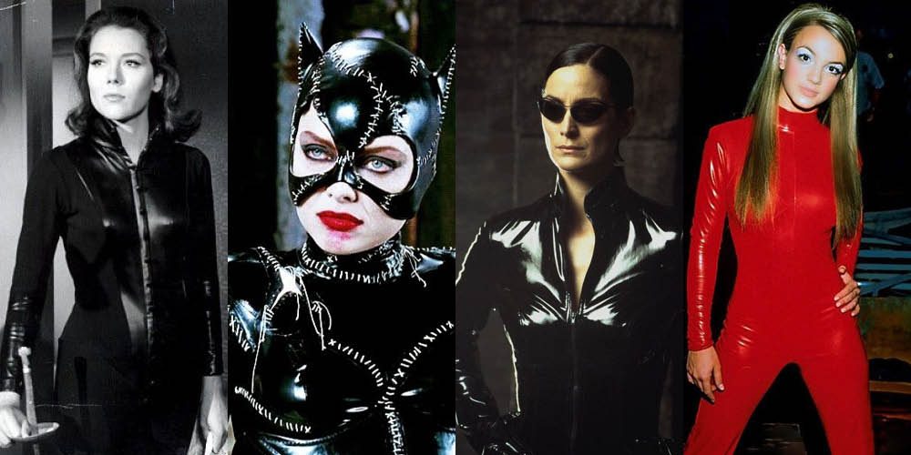Diana Rigg en Emma Peel dans “Chapeau melon et Bottes de cuir”, Michelle Pfeiffer en Catwoman dans “Batman returns”, Carrie-Anne Moss en Trinity dans “Matrix”, Britney Spears dans le clip “Oops... I did it again!”.